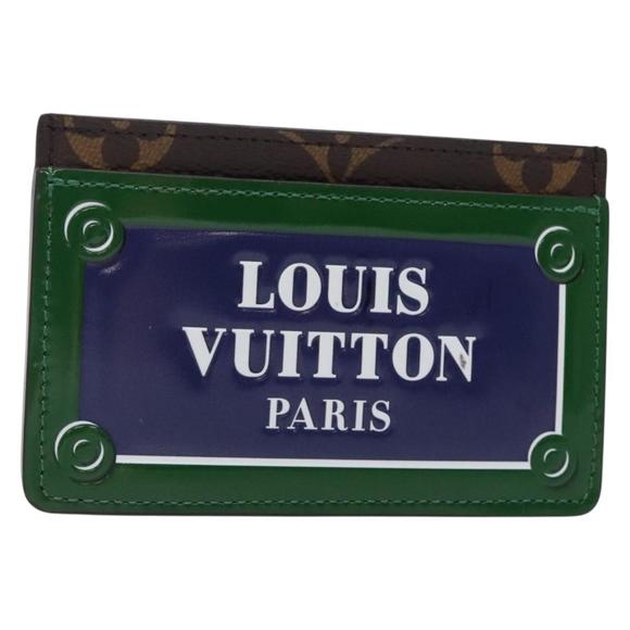 LOUIS VUITTON Monogram Porte Cartes Simple Card Case Navy M82693 LV Auth 133671M - Picture 1 of 16